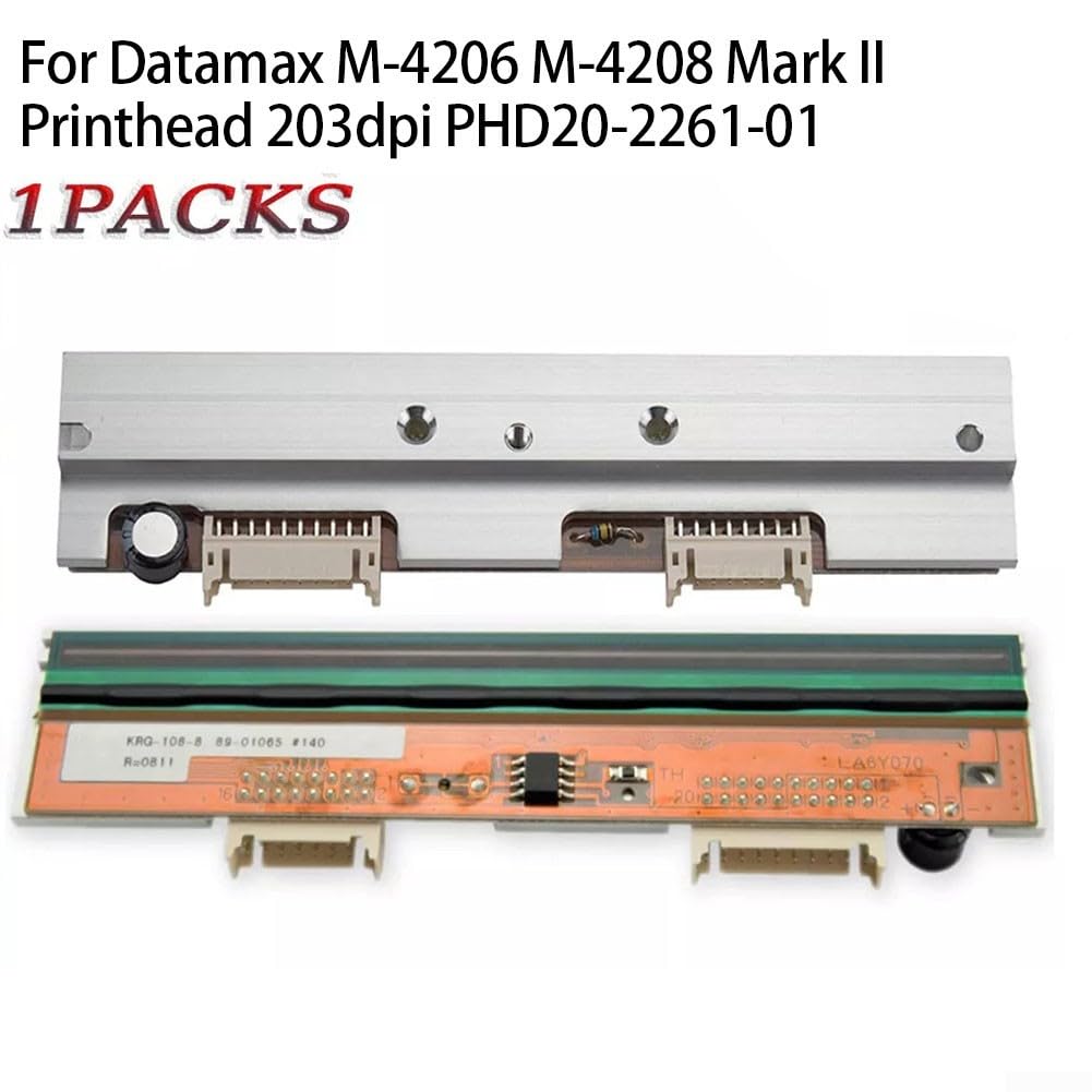Testina di stampa PHD20-2261-01 per stampante termica Datamax M-4206 M-4208 Mark II 203 dpi Stampa rapida trasparente ad alta risoluzione Etichetta con codice a barre di dimensioni standard in metallo