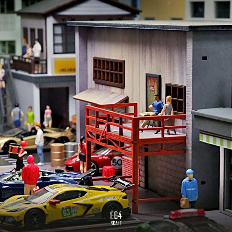 カスタム ジオラマ 1:64 LAWSON ライトとケース付き 1/64 Lawson Japan Store Backdrop Diorama Display With LED