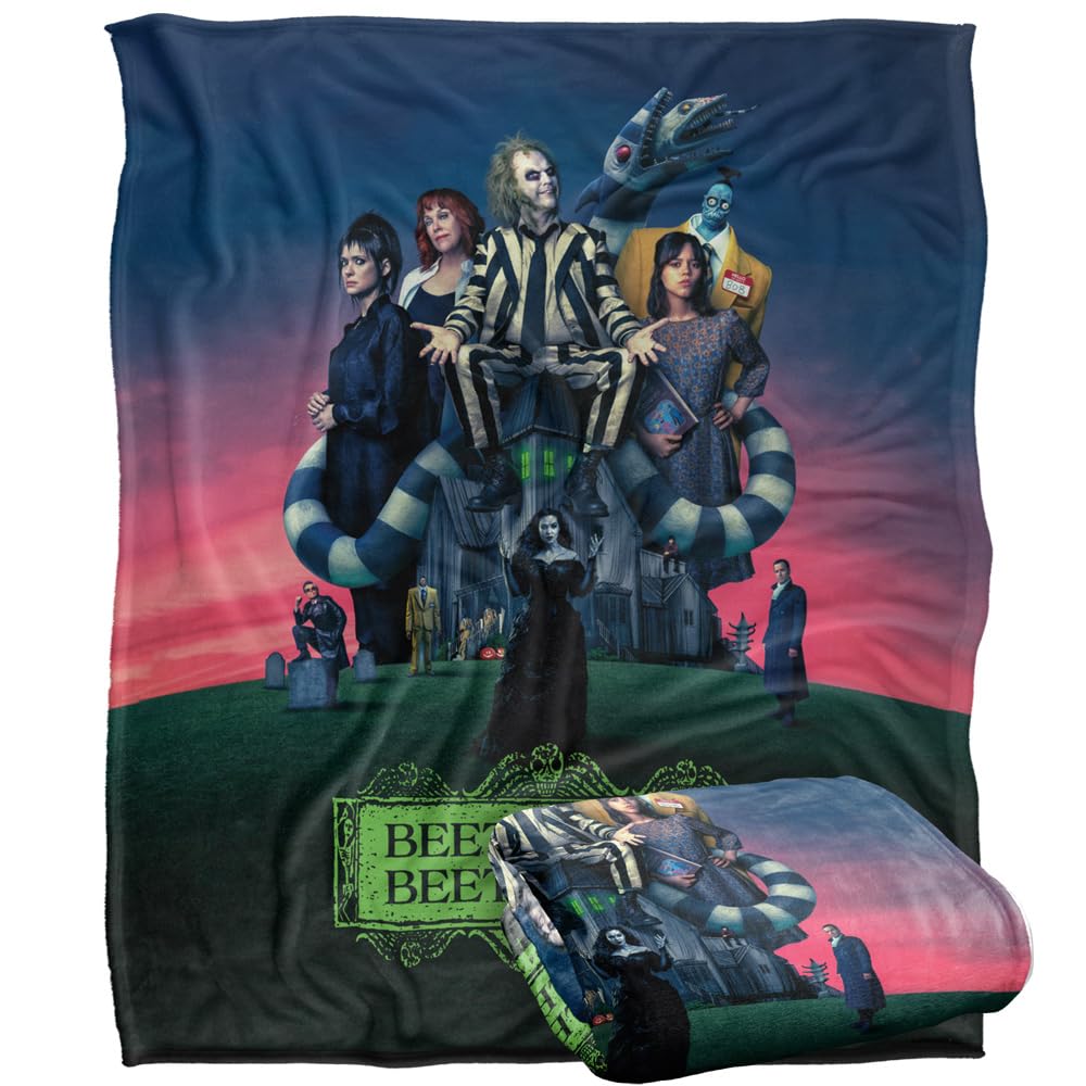 Couverture Beetlejuice douce pour soirée cinéma et déco de chambre