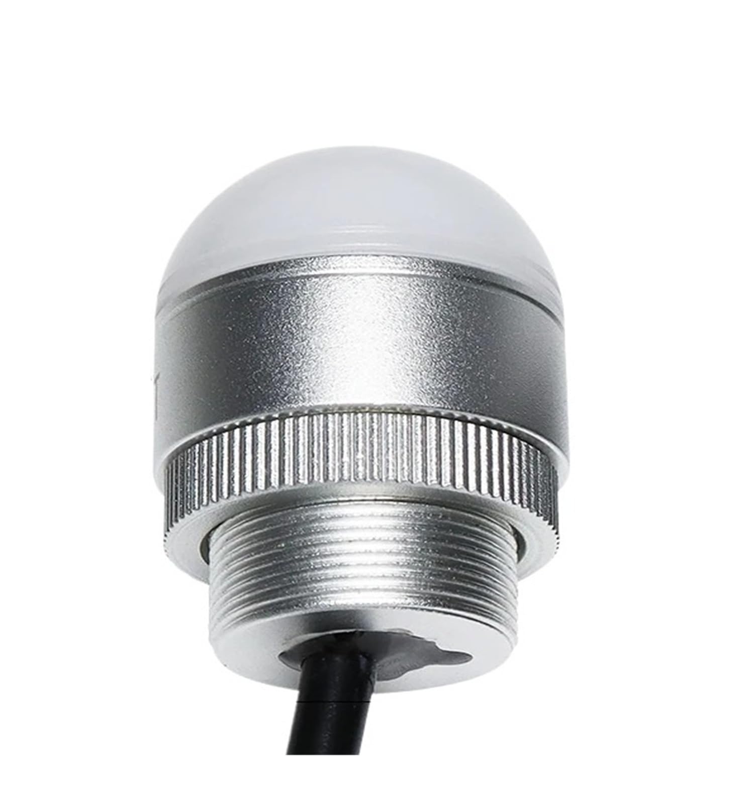 30mm Tri‑Color LED Warning Light 12V24V Waterproof Signal Indicator Lamp for Machine Tool Equipment Industrial Machiner(12V Silver Flashing)