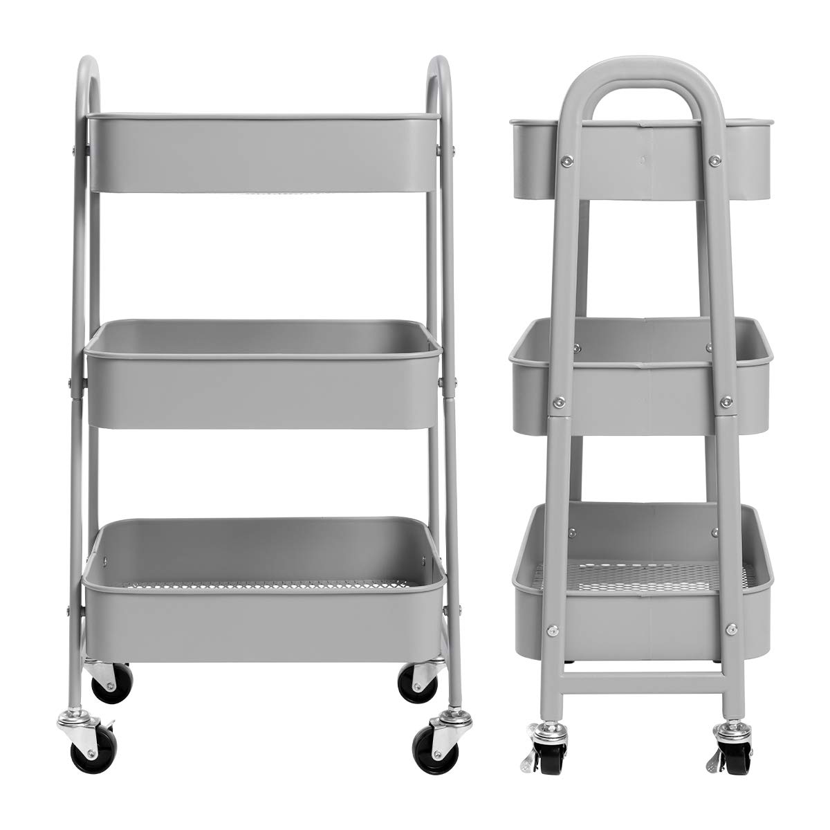 Aazon.co: AGTEK Akeup Cart, Ovable Rolling Organizer Cart, 3 Tier