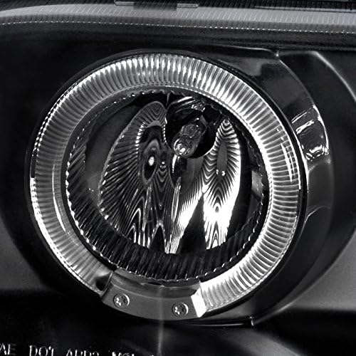 Black Bezel Housing LED Halo Projector Headlights Made For 1993-1997 Corolla