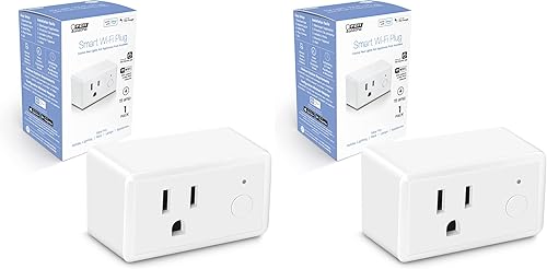 Feit Electric Enchufe inteligente, enchufe WiFi compatible con Alexa y Google Home, enchufe interior, no requiere concentrador, red de 2.4 GHz,