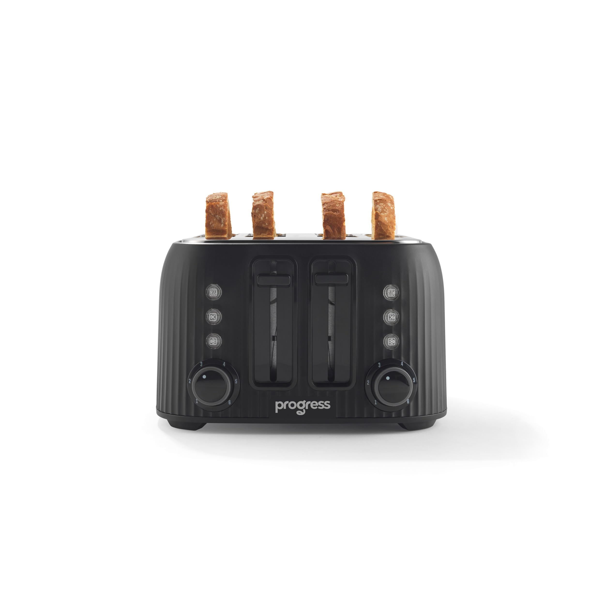 Progress Echo 4 Slice Toaster, 1600W, 6 Browning Levels, Black