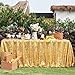 Trlyc Gold Sequin Tablecloth - 60x120inch Glitter Tablecloth Rectangle Party Wedding Christmas Table Cloth