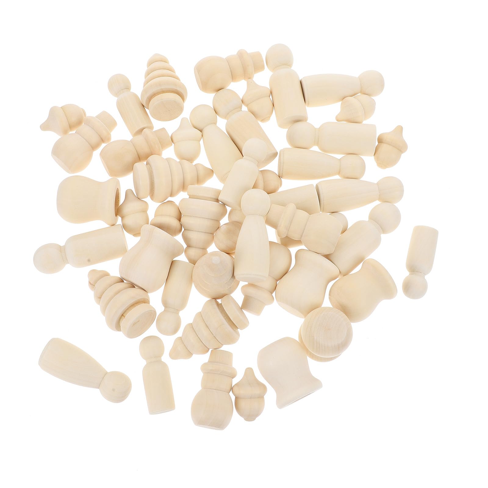 Healvian Muñecos Material Madera Beige sin Terminar para Pintar de Madera Diy para Manualidades Decoración Creativa Diseño Mini y Original de Oficina y Sala