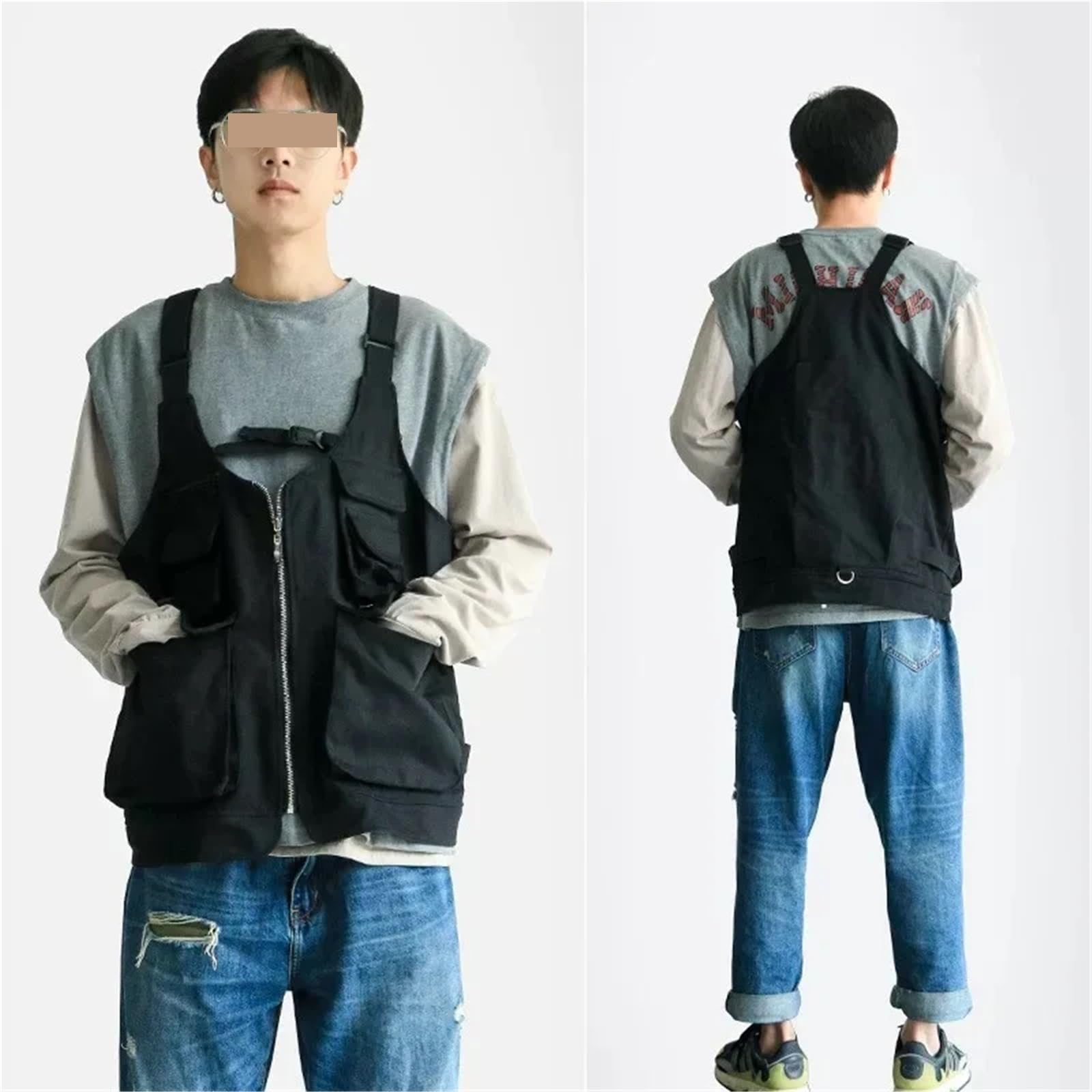 Gilet de Travail Polyvalent Convertible for Homme et Femme, idéal for Le Camping, la randonnée, pêche pour Chasse