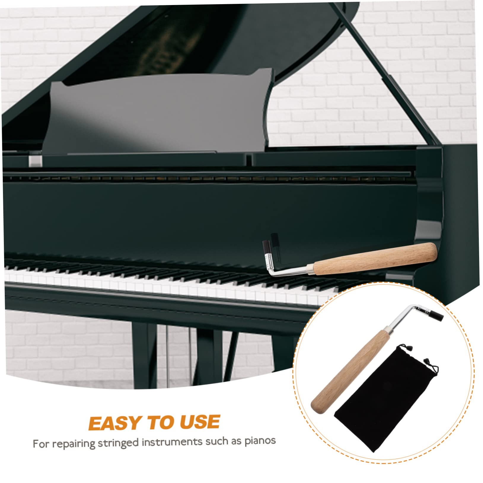 minkissy Clé à Piano Outil Accordage Accessoire pour Instrument de Musique Clé Accordage pour Piano