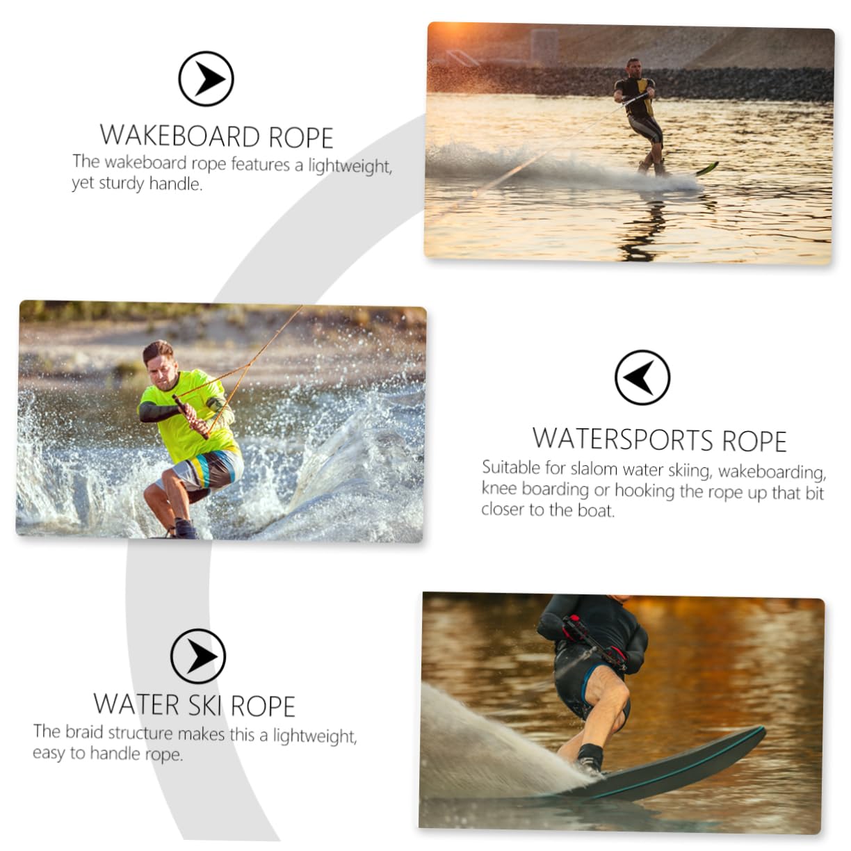 ibasenice Lina Do Nart Wodnych Lina Do Narciarstwa Wodnego Lina Holownicza Akcesoria Do Łodzi Lina Do Sportów Wodnych Dętki Holownicze Lina Do Łodzi Lina Do Wakeboardu Lina Do Losowy Kolor