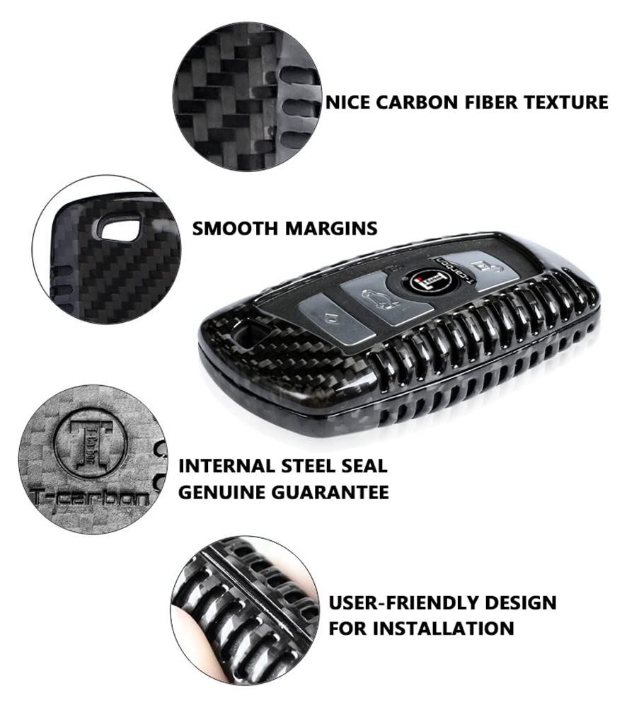 ontto Kohlefaser Autoschlüssel Hülle Cover Passt für BMW 1er 2er 3er 4er 5er 6er F10 F12 F20 F25 F30 X3 X4 M3 M4 M5 3GT 5GT Schutzhülle Schlüsselcover Schlüsselanhänger schlüsseletui-Rot (Entlüftung)