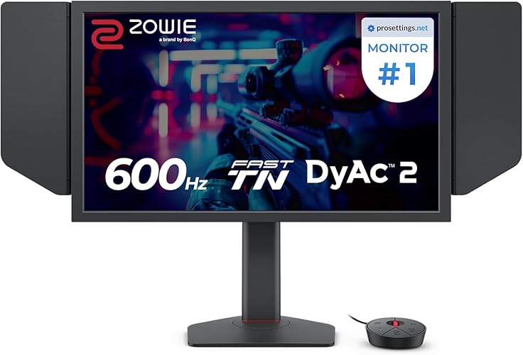 BenQ Zowie XL2586X+ 24.1 New Fast TN 600Hz Gaming Monitor, DyAc 2, 1080p, Auto Game Mode by XL Setting to Share, Height Adjustment Powered by Industrial-Grade Bearing Design, S Switch, Shielding Hood - Upgrade version from XL2586X-600hz with DyAc 2