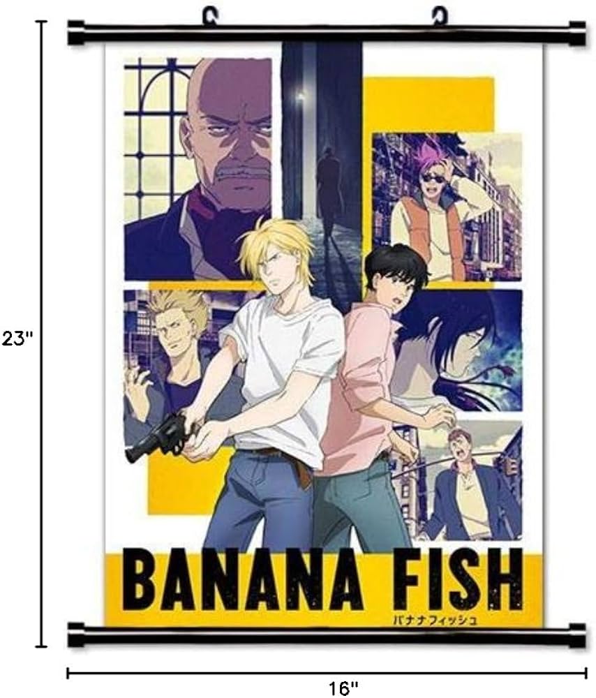 Amazon.com: ROUNDMEUP Banana Fish Anime Fabric Wall Scroll Poster