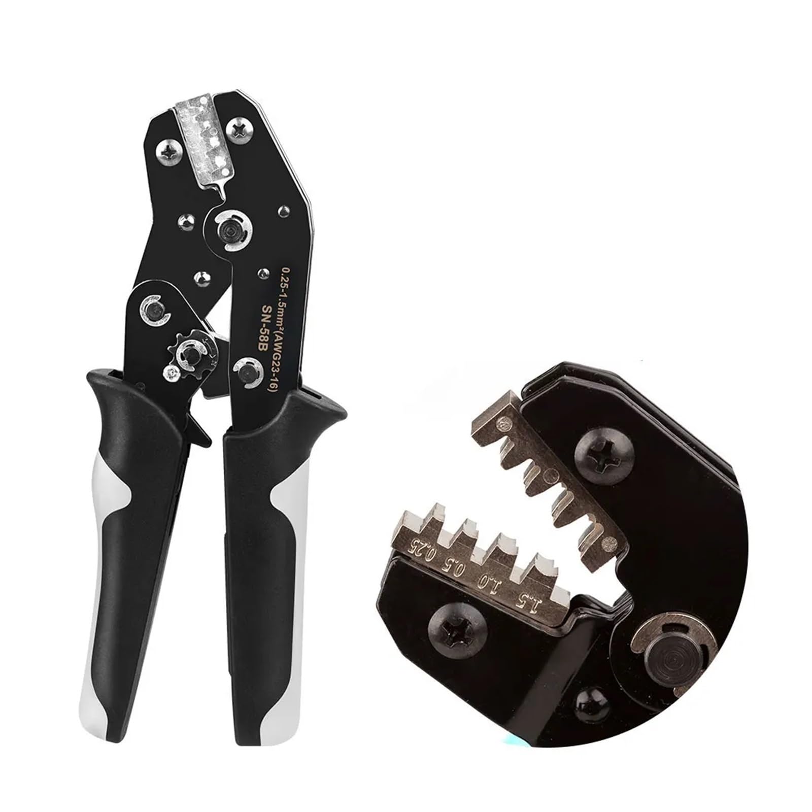Ratchet Crimping Plier Crimper Tool 0.25-2.5mm² Terminal Wire Electrical Pliers(SN-58B)