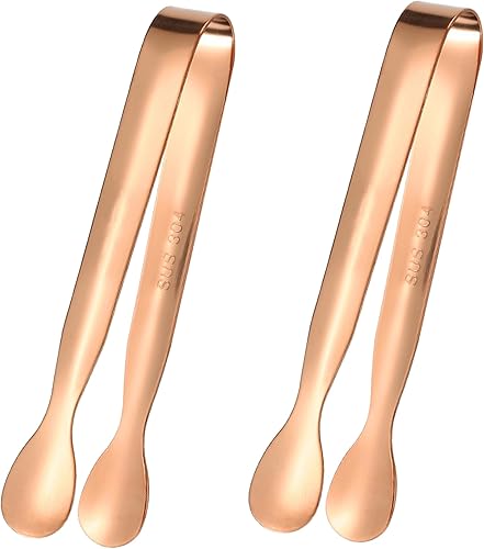 Vista 18 de Pinzas de acero inoxidable con abrazadera lateral para azúcar, barra de café helado, cuchara de cocina para bufé, mini pinzas para servir, pinzas