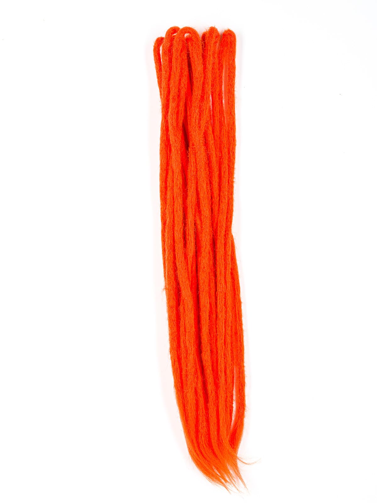 DreadLab - Double Ended Synthetic Dreadlocks (Pack of 10) Crochet Extensions (Orange Crochet), 60cm