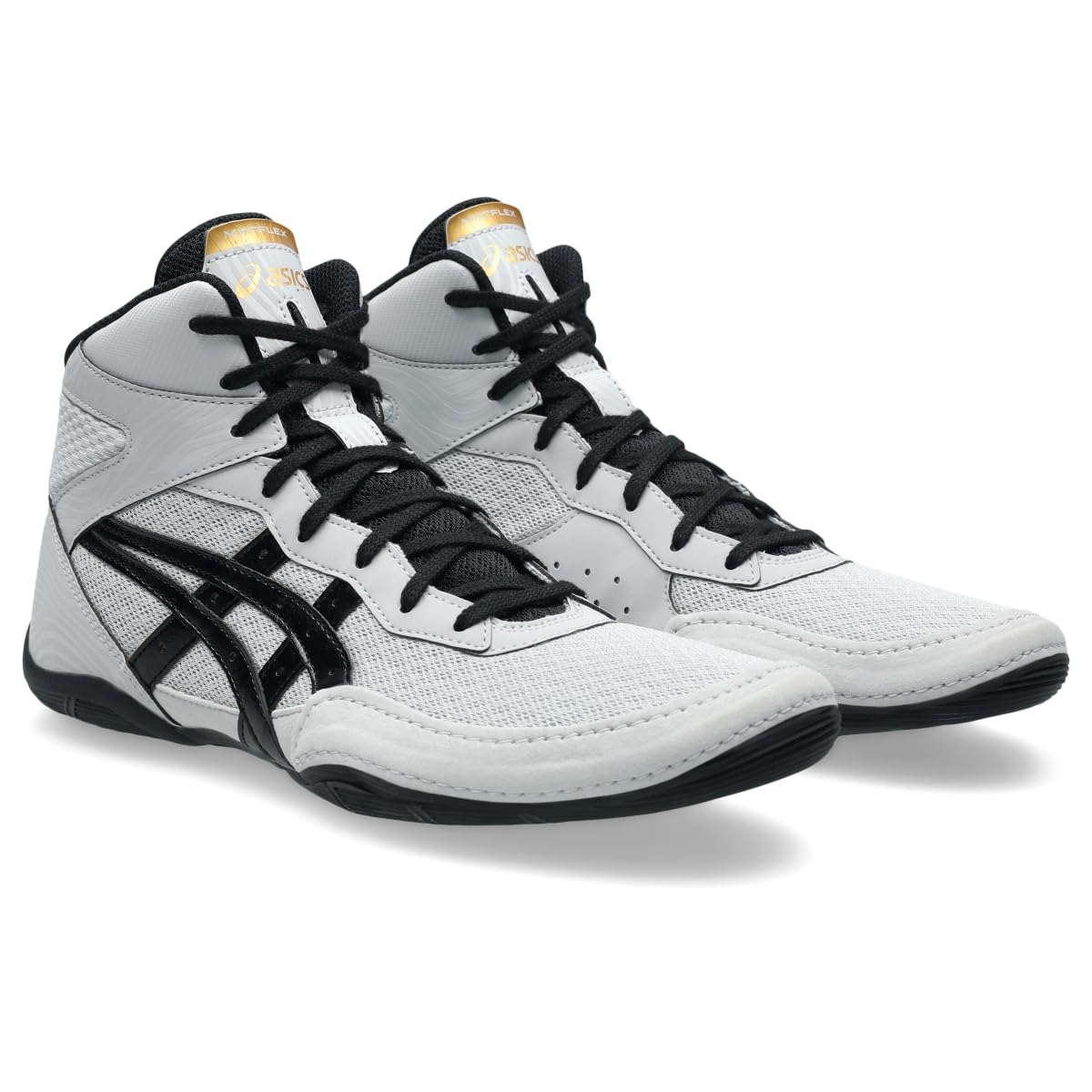 Asics Men's Matflex 7 Wrestling Shoes, 8.5, Concrete/Black