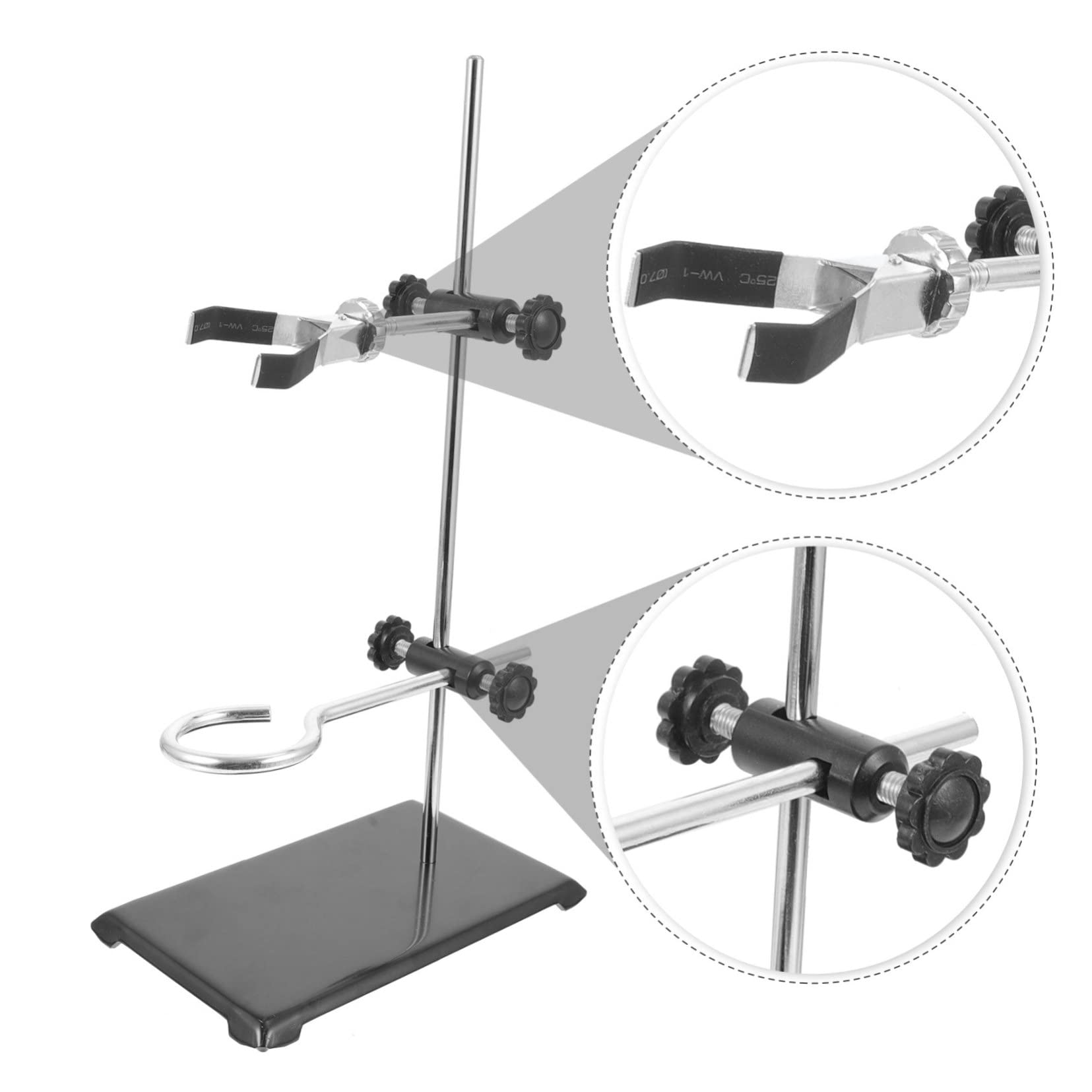 Support de Cornue de Laboratoire Cadre Miniature avec Pince de Burette Anneau et Plate forme Stable Pièce pour Laboratoire de Chimie