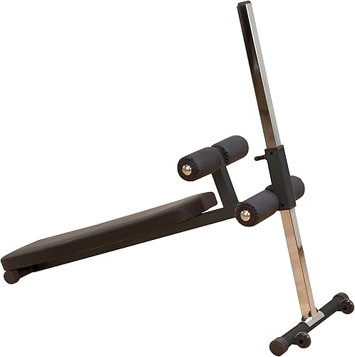 Body-Solid (GAB60) Tabla ajustable para abdominales de estilo profesional – Banco de abdominales y abdominales diseñado para el hogar o gimnasio