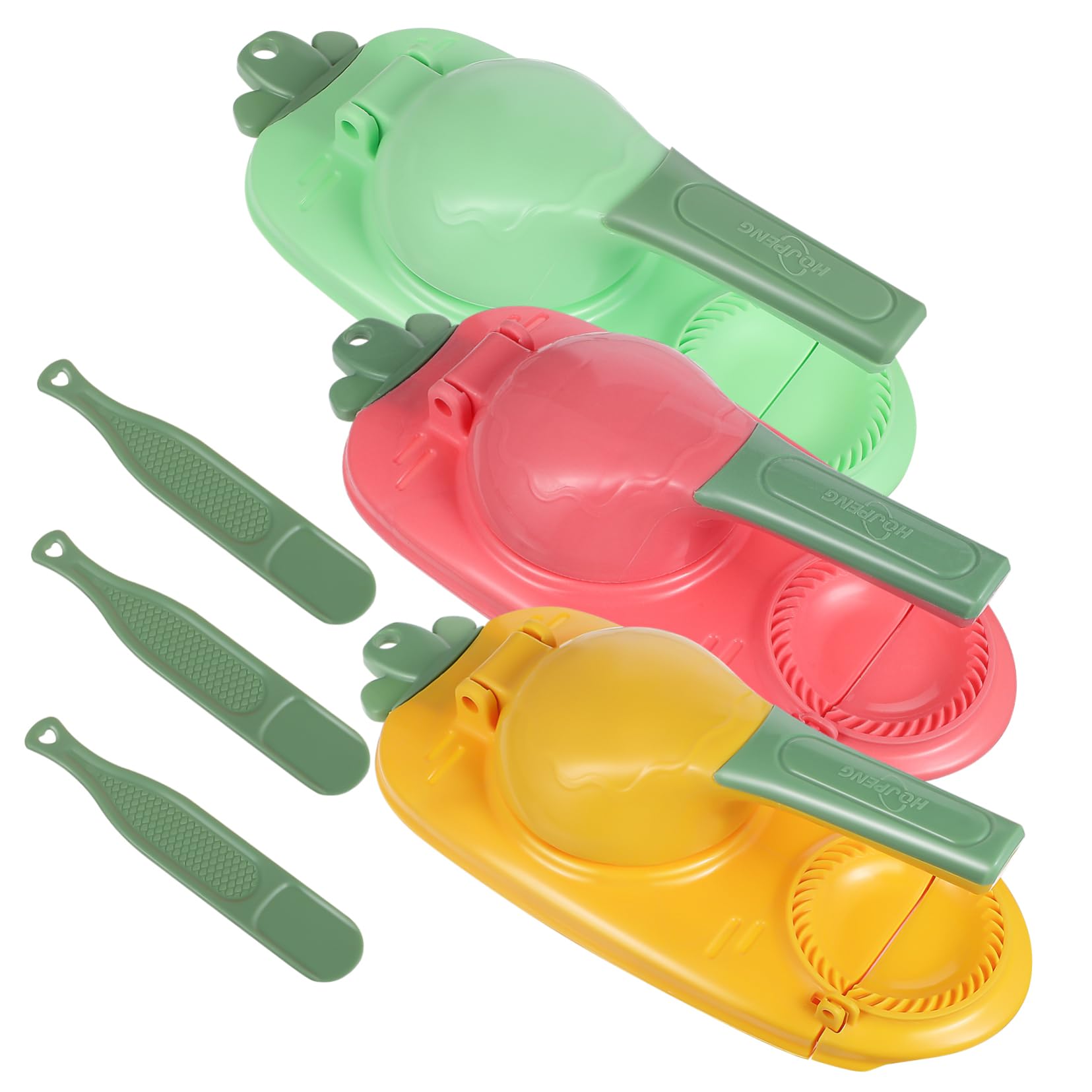 ABOOFAN 3Pcs Dumpling Maker Manual Press Molds for Wrappers Ergonomic Non Slip Handle for Dumplings Ravioli Empanadas and More Kitchen Tool for Family Fun