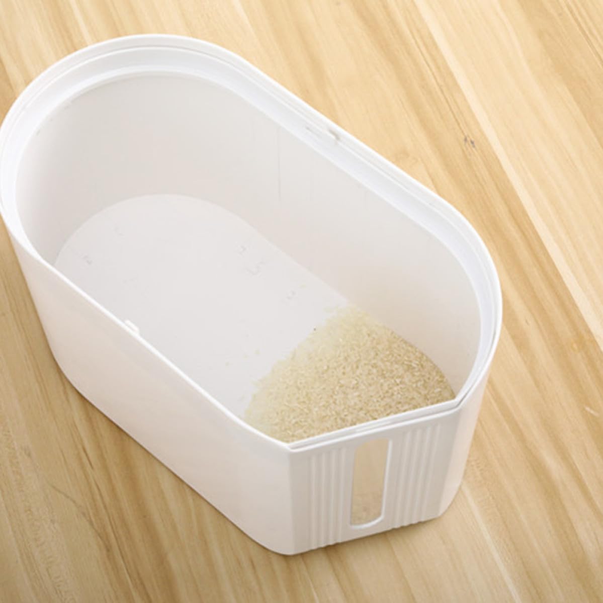 Luxshiny Rice Storage Box Kg for Kitchen with Scale Panel Plastic
