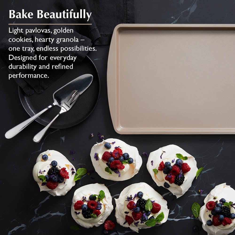 Stanley Rogers Ceramabake Plaque de cuisson en céramique antiadhésive saine 34 x 24 x 1,5 cm – Cuisson sans PFAS, PTFE, PFOS, PFOA, cadmium et plomb – Plaque de cuisson pour biscuits, rôtir les