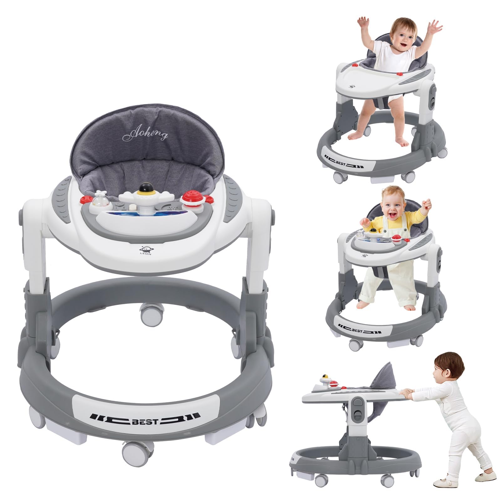Arkyomi Baby Lauflernhilfe,Lauflernhilfe vom Sitzen zum Stehen, mehrfach abnehmbarer Modus, Unterhaltungs-Lern-Baby-Aktivitätstisch für Babys, Jungen und Mädchen