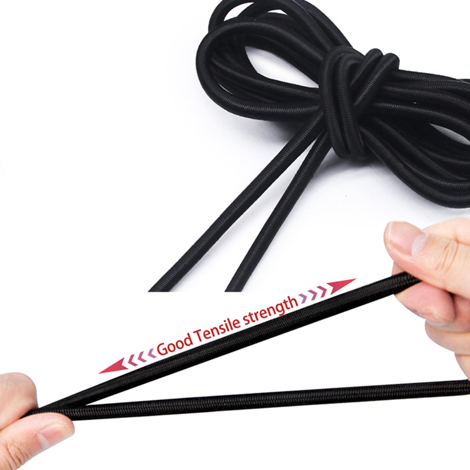 Cordon élastique Noir, Vêtements Corde élastique Ronde élastique Forte