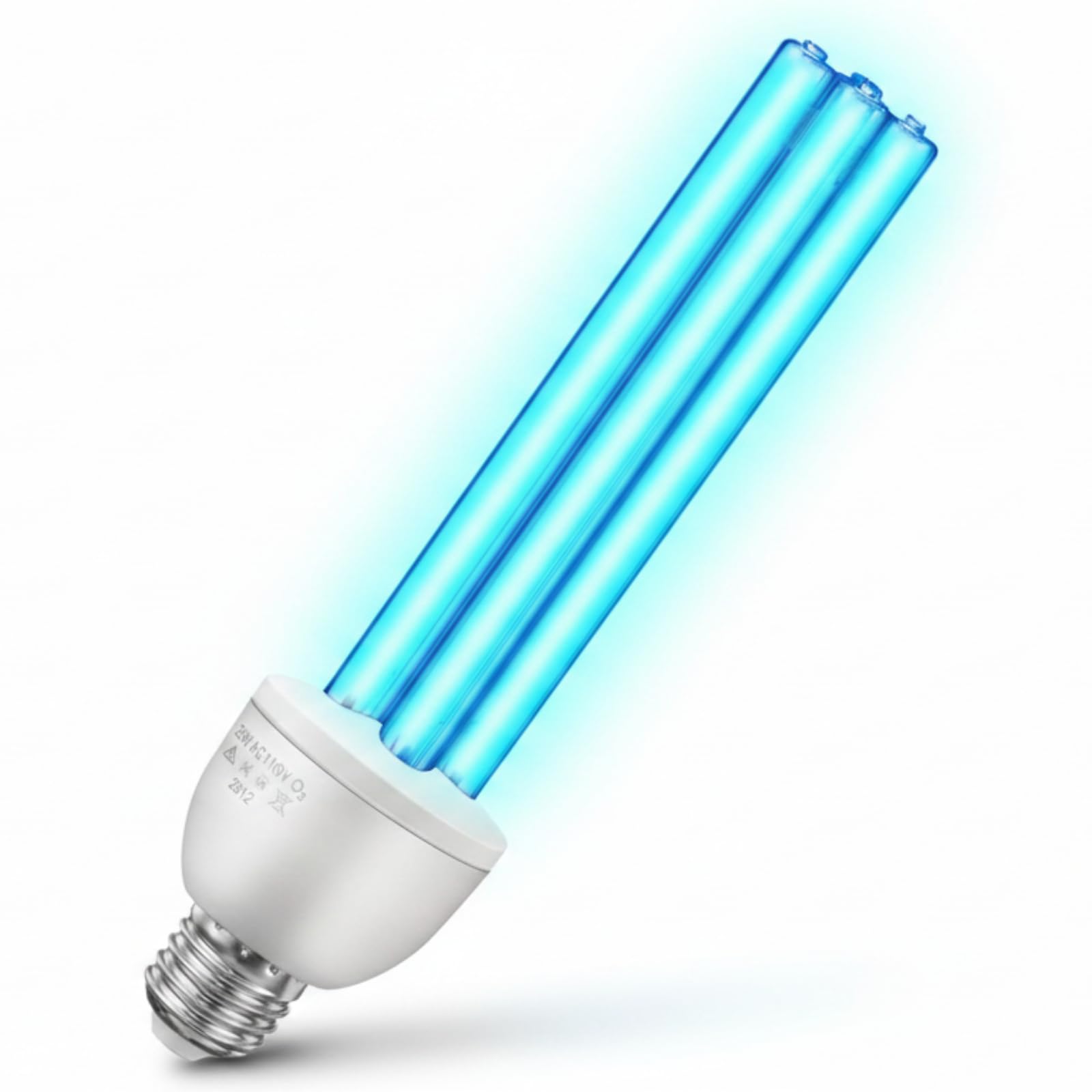 Enhon 25W UV-Lampe, 254nm UVC-Desinfektionslampe mit E27-Sockel, 360° Sterilisation für 500 ft², Wirksam gegen Bakterien in Wohnzimmer, Küche, Büro, Keller (Ozon)