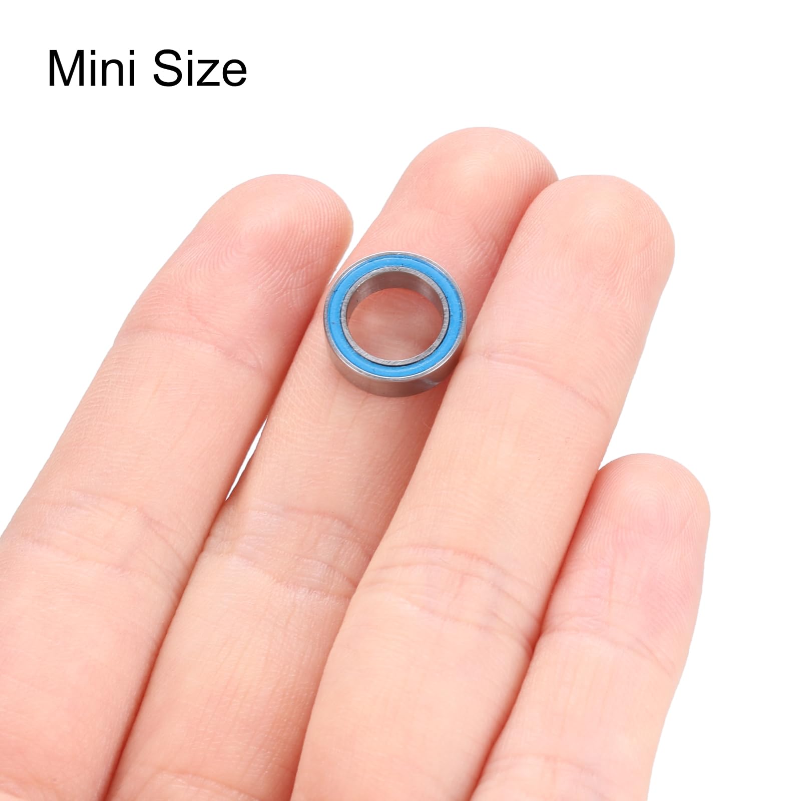 QUARKZMAN 5 sztuk MR128-2RS Miniaturowe łożyska kulkowe z głębokim rowkiem 8 x 12 x 3,5 mm podwójne gumowe uszczelki łożysko do silnika elektrycznego, sprzętu gospodarstwa domowego, niebieskie, P6