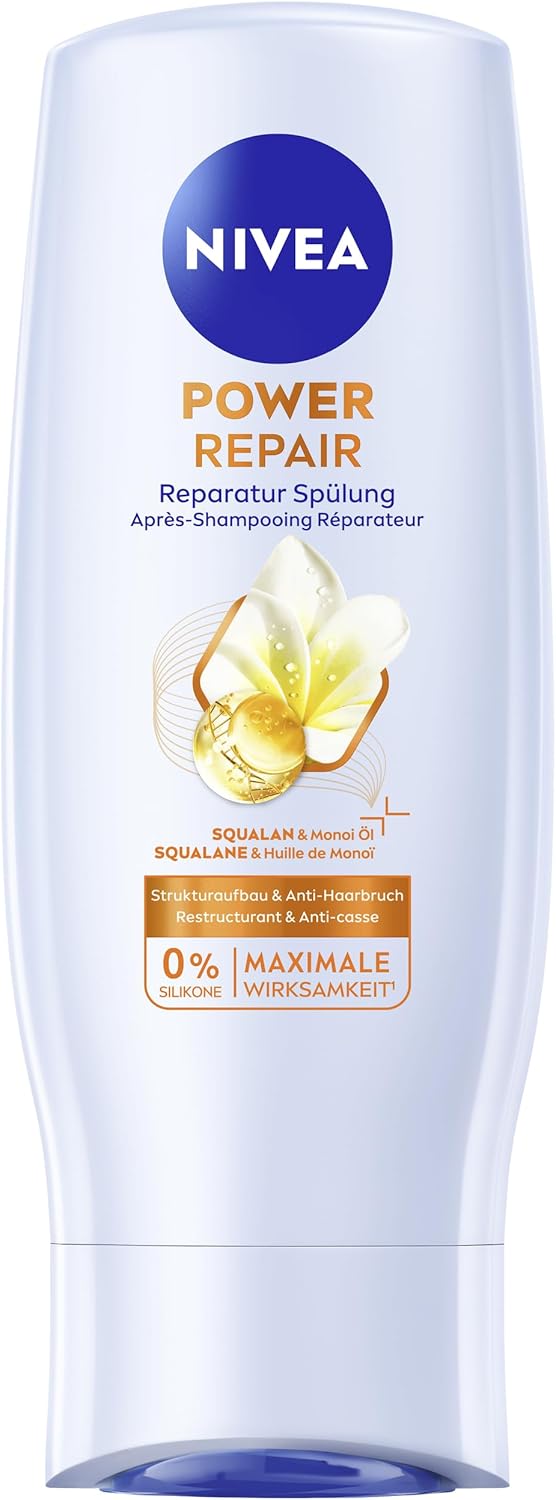 NIVEA Power Repair Rinse (200 ml), Repair Hair Rinse with Squalan Serum and Monoi Oil, Care Conditioner for Healthy Hair and More Shine