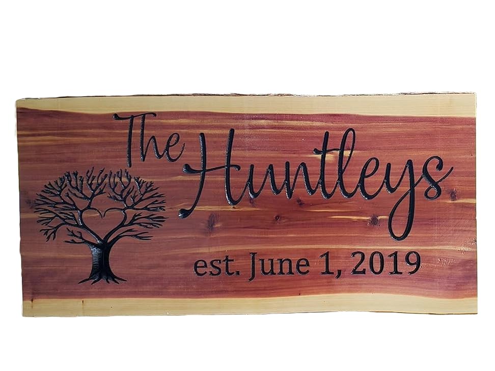 Personalized Rustic Wood Sign Cabin Lake House Cottage or Man Cave Decor Family Name or Anniversary