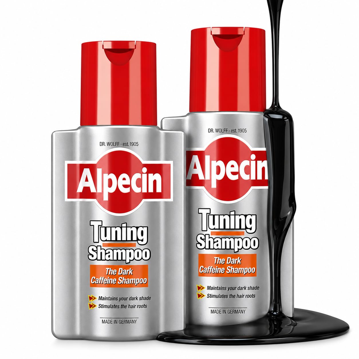 Alpecin Tuning Shampoo 2x200 ml Champu preserva el color cabellos oscuros favorece crecimiento natural cabello