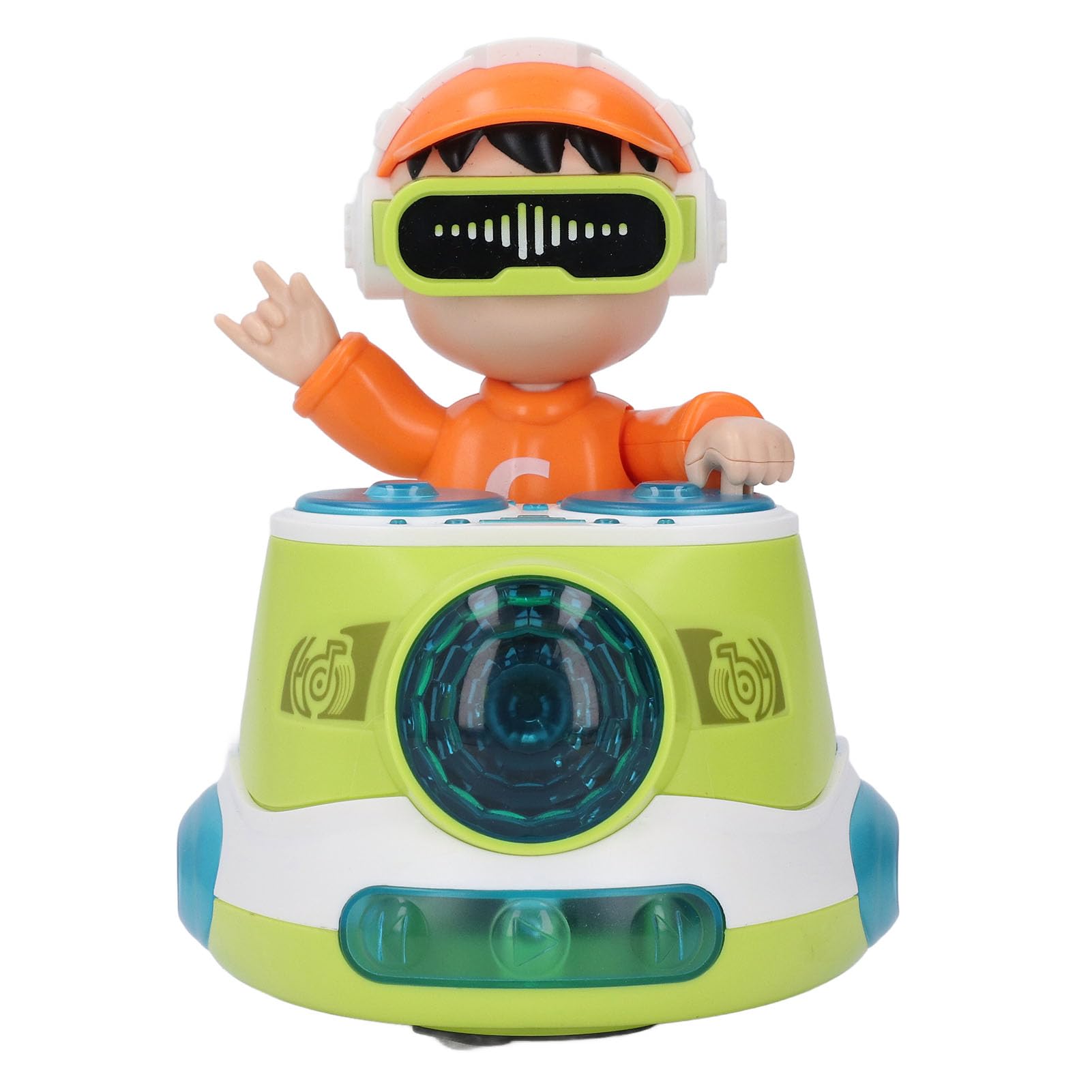 Srliya Toddler Learning Toy DJ Bouncin with Music Lights DJ Dancing Toy DJ Bouncing Beat Rock Boy Dancing Toy with Music Flashing Light Universal Wheel Automatic Movement Robot