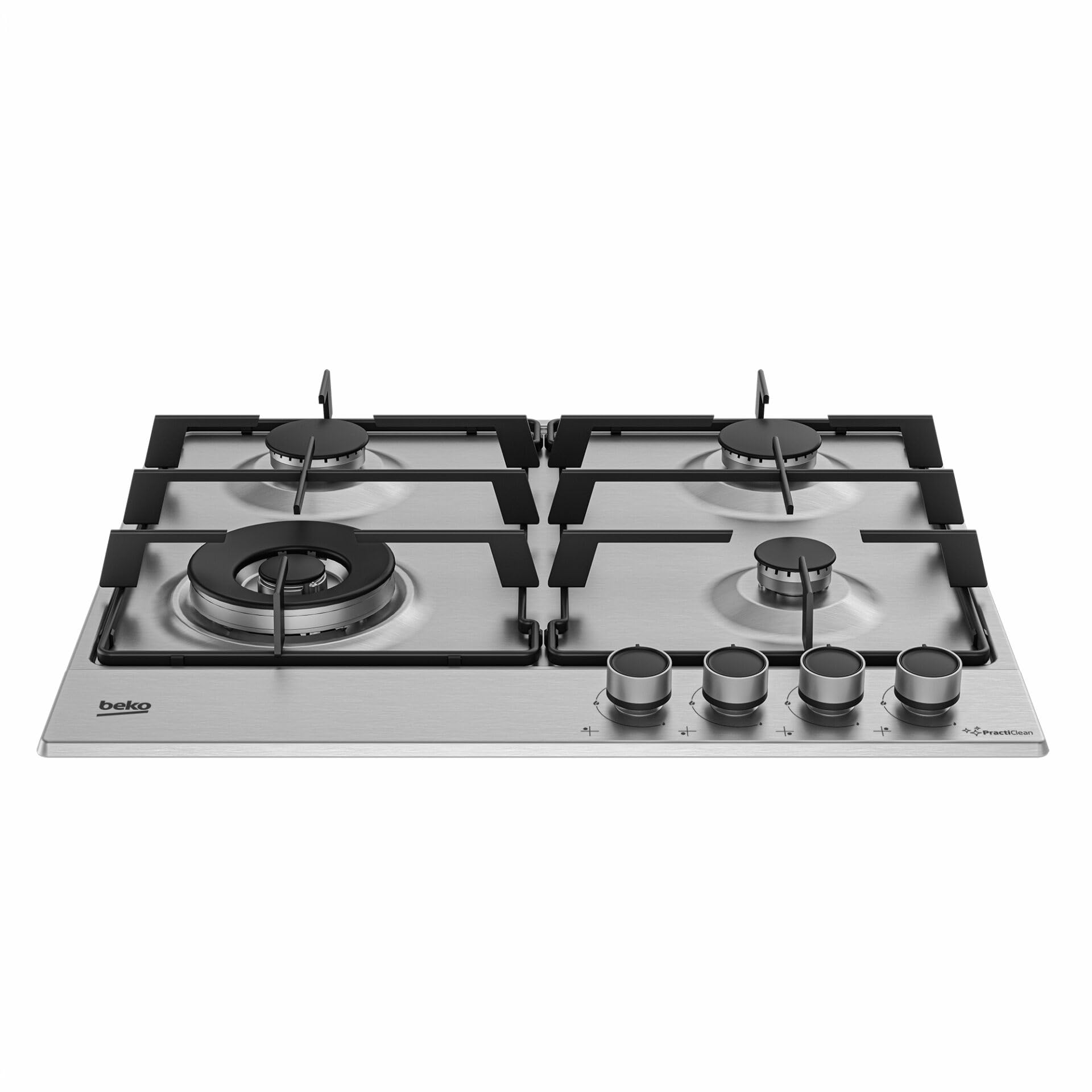 Beko HIAW64224SXE - Piano cottura, gas, 4 fuochi, 60x51 cm, inox