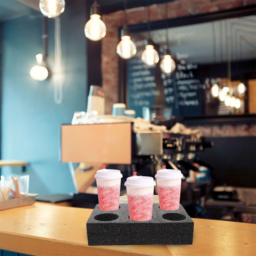 OUNONA 4 Pièces Porte-Gobelets À Emporter Plateau De Tasse En Mousse À 6 Cavités Pour Emporter Porte- Outil D'emballage De Boisson Pour Camping Pique- Magasin À Emporter