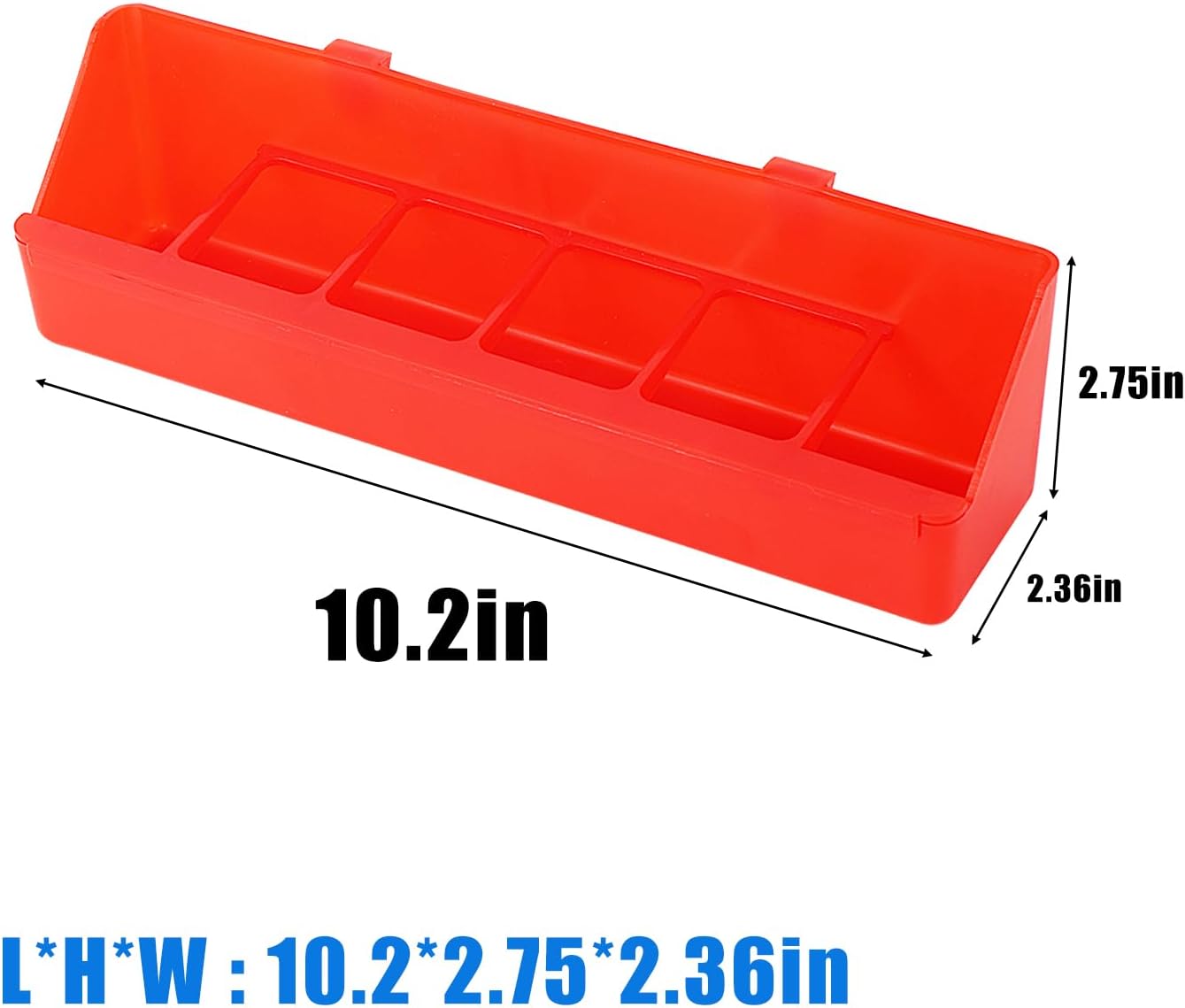 4 Pack No Mess Pigeon Feeder Removable 6 Slots Hanging Chicken Feeder Trough Water Trough for Pigeon Parrots Chicken Quail Duck Bird Poultry Small Animal