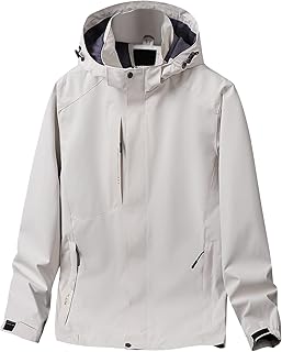 Caxndycing Rain Jacket Men's Windproof Hiking Long Men's Jacket Raincoat Black Bicycle Waterproof Rain Poncho Outdoor Waterproof Softshell Jacket Rain Jacket Softshell Autumn Winter