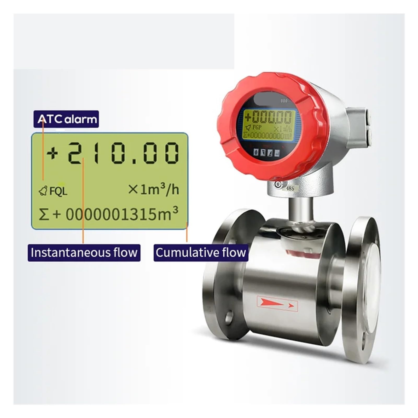 Caudalímetro electromagnético, sensor de caudal magnético, caudalímetro de líquidos DN65, DN80, DN100 y DN300(DN80 220VAC)