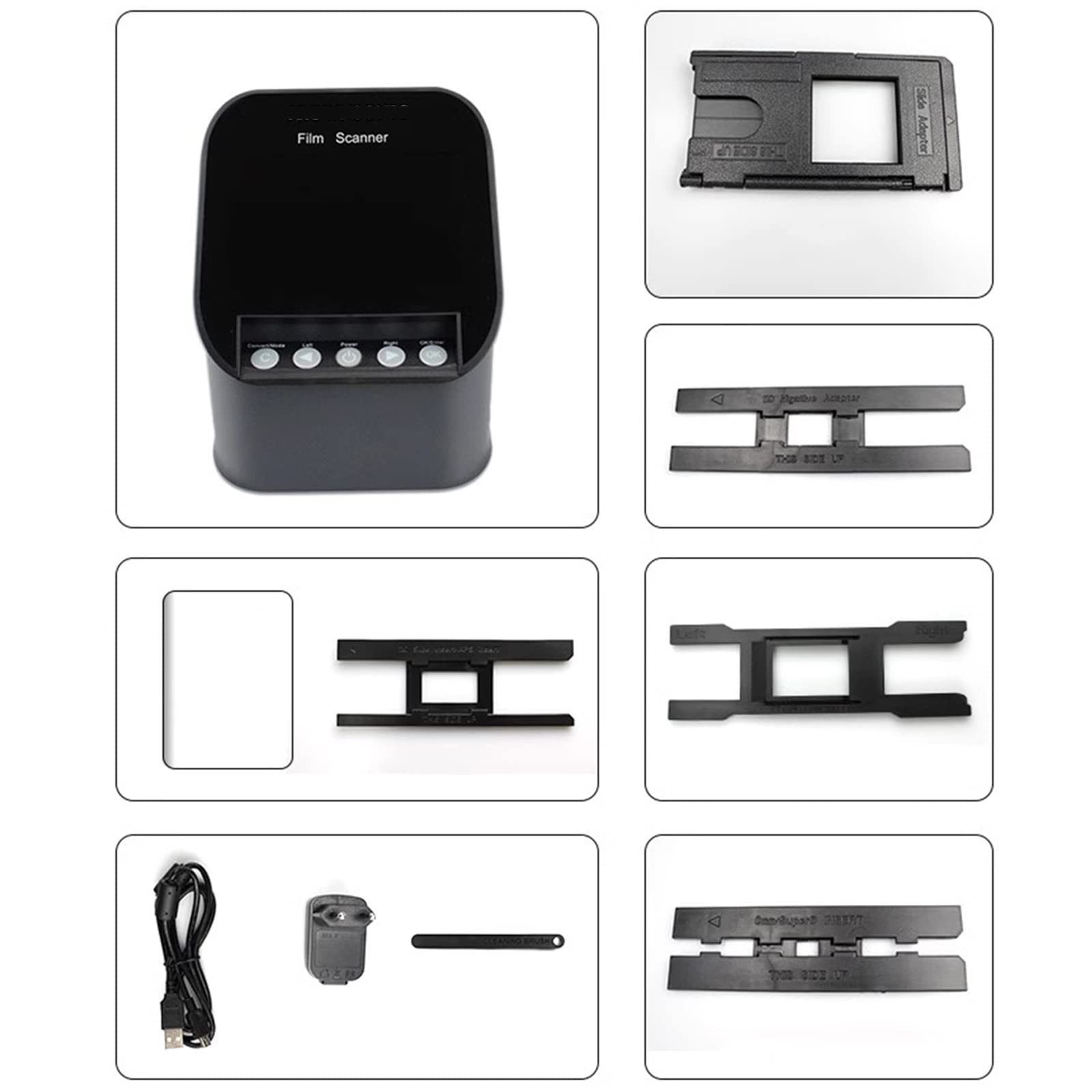 Scanner per pellicole da 22 MP, Scanner Digitale per Diapositive, con Ampio Display da 4,3" e HDMI, converte pellicole da 35 mm/126/110/Super 8 e Diapositive da 135/126/110 in Foto digitali