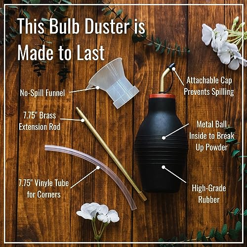 Dr. Killigan's The Insect Buster - Bulb Duster, Sprayer, Applicator, Dispenser for Diatomaceous Earth and Other Powders - a Non-Toxic, Natural and Safe Tool - Small (8oz) - Image 4