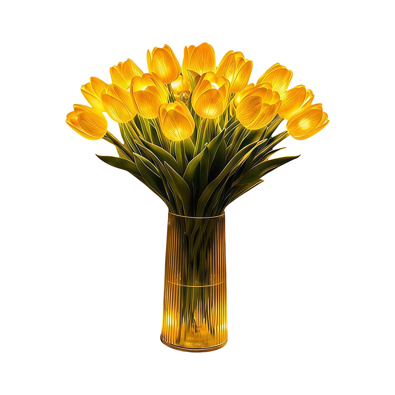 Piceioep Glowing Flower Arrangement of 10 Pieces with Bendable Stems for Gift Giving Wedding Centerpiece Light