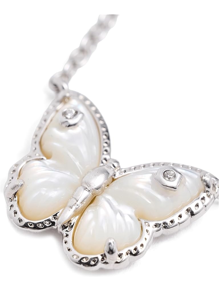 Silver Kendra Scott Cailey Butterfly Short Pendant Necklace