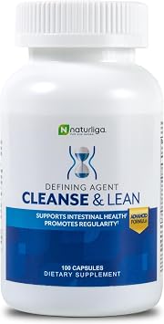 Max Muscle Naturaliga Cleanse and Lean Defining Agent Herbal Cleanse for Regularity w/Natural Detoxifying Ingredients for Gut Health Colon Detox Health and Bloating,100 Ct Pack of 1