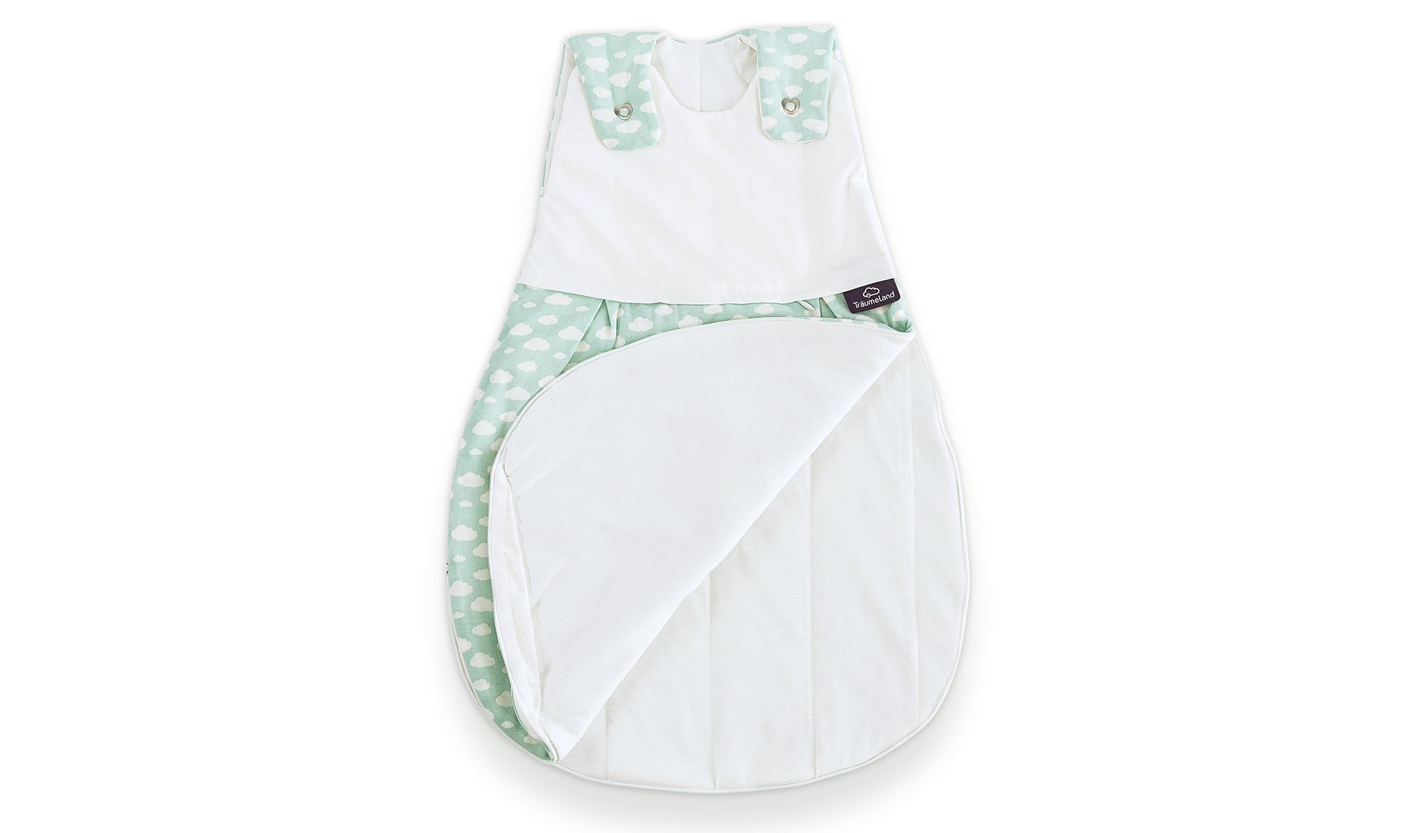 Träumeland S0100603 Außenschlafsack LIEBMICH Wolke mint, Größe 56/62, mehrfarbig