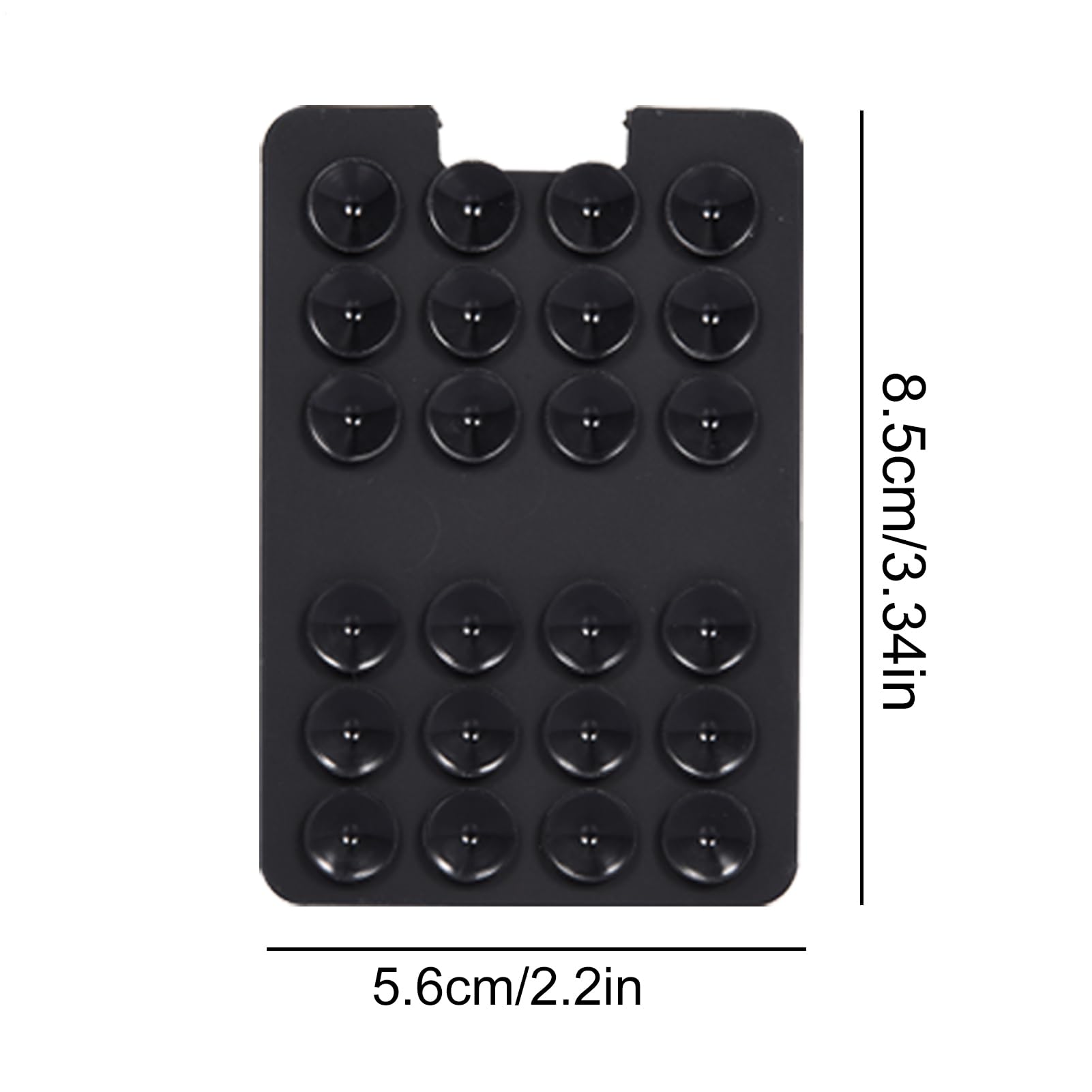 Generisch Support de carte de téléphone avec ventouse - Support de carte autocollant pour téléphone - Outil de fixation fiable pour fenêtre, mur, douche et miroir