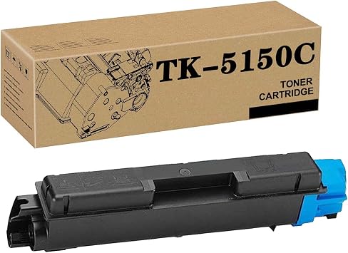 PUCIO Compatible TK-5150K TK-5150M TK-5150Y TK-5150C Replacement Toner Cartridge Use for Kyocera M6035cidn M6535cidn P6035cdn Printers Cyan*1