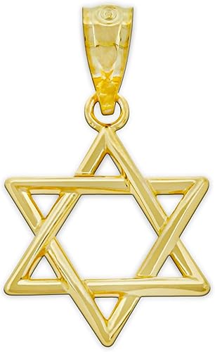 Charm America - Gold Star of David Chai Charm - 14 Karat Solid Gold