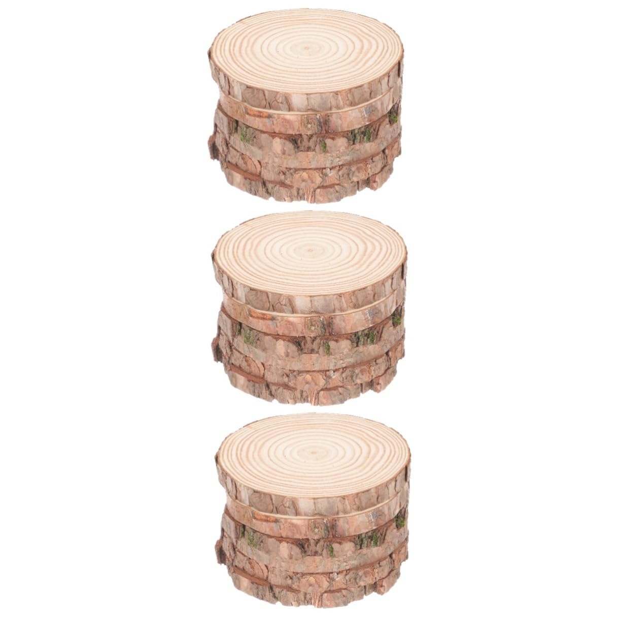 Gadpiparty 3 Series Rodajas De Madera Natural Manualidades De Grosor De Proyectos Diy Pintura Y Decoración 6 Piezas*3