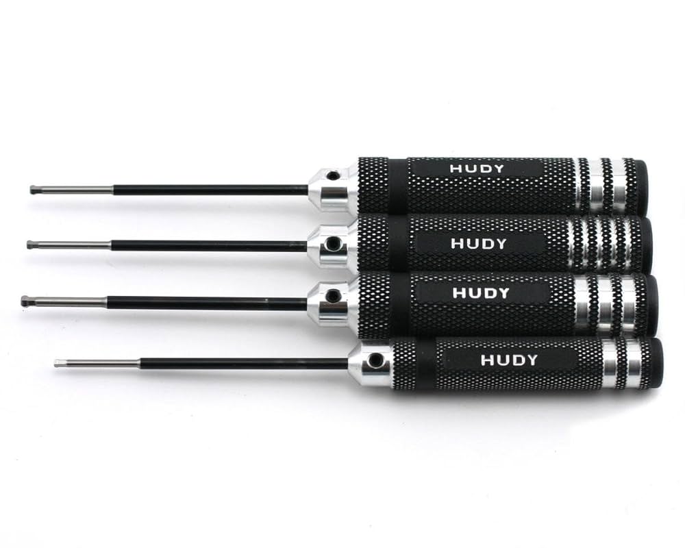 HUDY 六角ドライバー 4本セット Amazon | DY190130 - BALL DRIVER SET - 4 PCS. HUDY RC Car