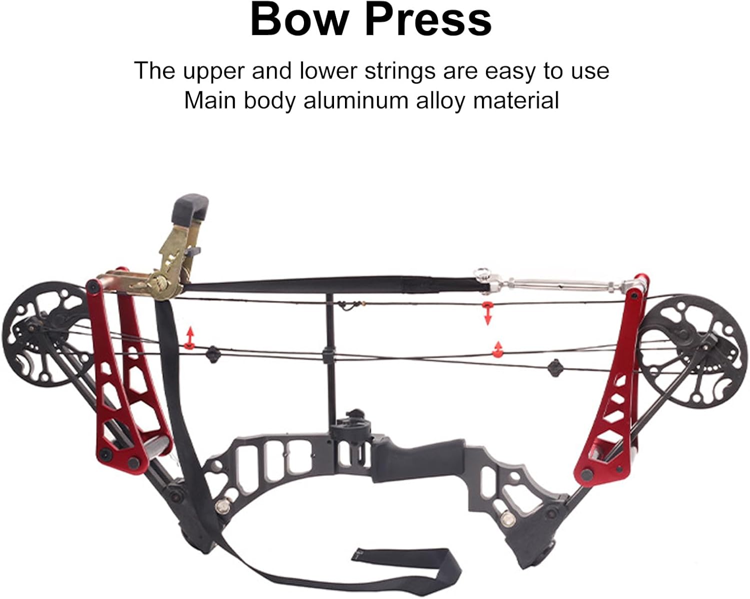 Archery Compounds Bow Press,Aluminum Alloy Ratchet Bow Press Open Tool for Strings Silencers Replacement